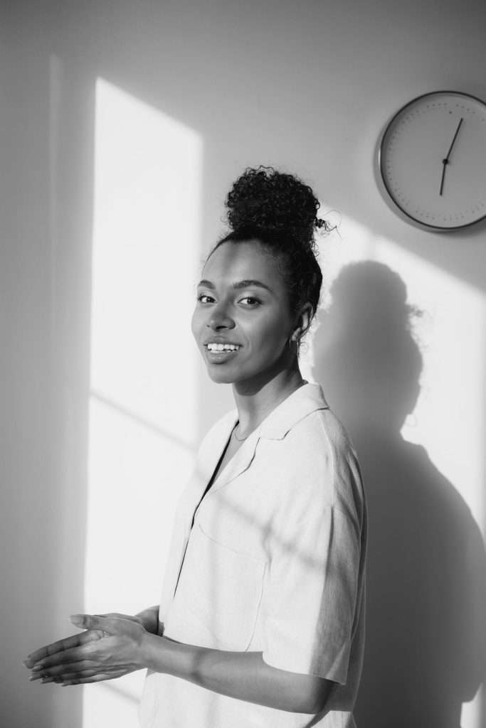 Portrait of a community health worker providing outreach services